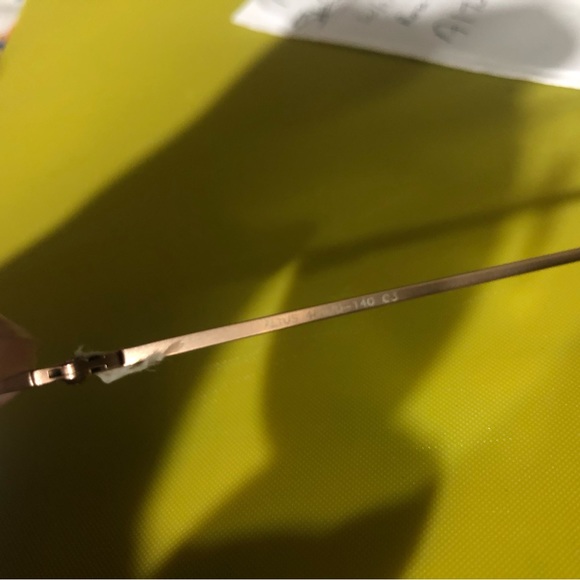 🆕 eyeglass Rimless frames Rose gold color round lenses - Picture 2 of 12